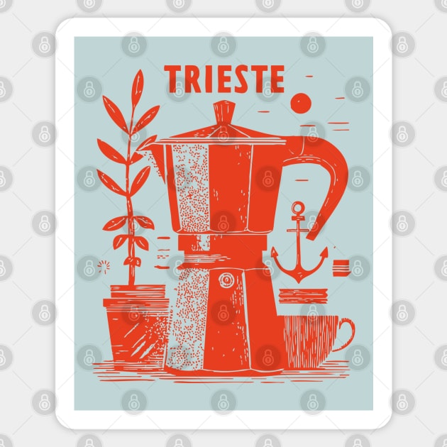 Trieste Italy Vintage Travel Design Sticker by TuncGK
